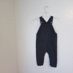 Petit Bateau Blue Overalls 36m 95cm Snap Closure Organic Cotton